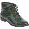 Comfortview Women’s Wide Width The Darcy Bootie(Green Croco)