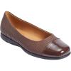 Comfortview Women’s Wide Width The Fay Flat(Brown Woven)