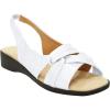 Comfortview Women’s Wide Width The Pearl Sandal(White)