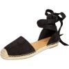 Comfortview Women’s Wide Width The Shayla Flat Espadrille(Black)