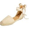 Comfortview Women’s Wide Width The Shayla Flat Espadrille(Light Tan)
