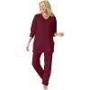 Dreams & Co. Plus Size 2-Piece Lounge Set(Pomegranate)
