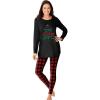 Dreams & Co. Plus Size 2-Piece Pj Legging Set(Red Buffalo Plaid)