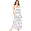 Dreams & Co. Plus Size Breezy Eyelet Knit Long Nightgown(White Floral)