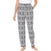 Dreams & Co. Plus Size Knit Sleep Pant(Black Fair Isle)