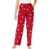 Dreams & Co. Plus Size Knit Sleep Pant(Classic Red Polar Bear)