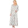 Dreams & Co. Plus Size Long-Sleeve Gown(Classic Red Birds)