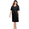Dreams & Co. Plus Size Print Sleepshirt(Black Dot)