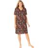 Dreams & Co. Plus Size Print Sleepshirt(Black Multi Hearts)