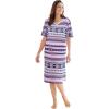 Dreams & Co. Plus Size Print Sleepshirt(Evening Blue Fair Isle)