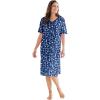 Dreams & Co. Plus Size Print Sleepshirt(Evening Blue Flowers)