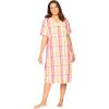 Dreams & Co. Plus Size Print Sleepshirt(Multi Plaid)