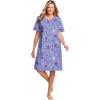 Dreams & Co. Plus Size Print Sleepshirt(Soft Iris Starfish)