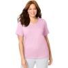 Dreams & Co. Plus Size Sleep Tee(Pink)