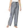 Dreams & Co. Plus Size Woven Sleep Pant(Black White Check)