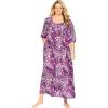 Only Necessities Plus Size Print Lounger(Plum Burst Mixed Animal)