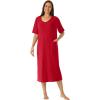 Only Necessities Plus Size Ribbed Sleepshirt(Classic Red)