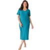 Only Necessities Plus Size Ribbed Sleepshirt(Dark Turq)