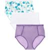 Plus Size Full Coverage Microfiber Panty 3-Pack(Floral Gingham Pack)