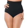 Secret Solutions Women’s Plus Size Instant Shaper Medium Control Seamless High Waist Brief(Black)