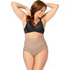 Secret Solutions Women’s Plus Size Instant Shaper Medium Control Seamless High Waist Brief(Nude)