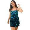 Swimsuits For All Swim 365 Women’s Plus Size Princess-Seam Swim Dress(Black Ombre Butterfly)