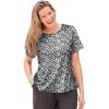 Swimsuits For All Swim 365 Women’s Plus Size The Swim Tee(Black White Abstract)