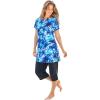 Swimsuits For All Women’s Chlorine Resistant Swim Tunic (Plus(Multi Underwater Tie Dye)