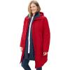 Woman Within Plus Size 3-In-1 Hooded Taslon Jacket(Classic Red Navy)