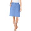 Woman Within Plus Size Adjustable Waist Chino Skort(French Blue)