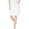 Woman Within Plus Size Adjustable Waist Chino Skort(White)