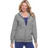 Woman Within Plus Size Better Fleece Zip-Front Hoodie Long Oversized Sweatshirt(Medium Heather Grey)
