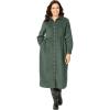 Woman Within Plus Size Button Front Corduroy Dress(Pine)
