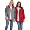 Woman Within Plus Size Fleece Nylon Reversible Jacket(Classic Red Medium Heather Grey)