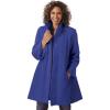 Woman Within Plus Size Fleece Swing Funnel-Neck Coat(Ultra Blue)