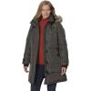 Woman Within Plus Size Heathered Down Puffer Coat(Heather Charcoal)