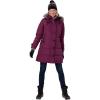 Woman Within Plus Size Heathered Down Puffer Coat(Heather Deep Claret)