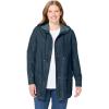 Woman Within Plus Size Lightweight Hooded Jacket Long Oversized Coat(Indigo)