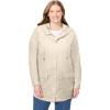 Woman Within Plus Size Lightweight Hooded Jacket Long Oversized Coat(Natural Khaki)