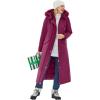 Woman Within Plus Size Long Hooded Dtm Faux Down Parka Coat(Deep Claret)