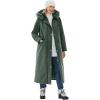 Woman Within Plus Size Long Hooded Dtm Faux Down Parka Coat(Pine)