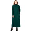 Woman Within Plus Size Mockneck Dress(Emerald Green)