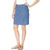 Woman Within Plus Size Perfect Denim Skort(Light Stonewash)