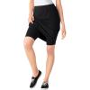 Woman Within Plus Size Stretch Cotton Skort(Black)