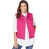 Woman Within Plus Size Stretch Denim Vest Jean Vest(Raspberry Sorbet)