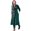 Woman Within Plus Size Thermal Knit A-Line Dress(Emerald Green)