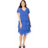 Woman Within Plus Size Three-Tier Dress(Royal)