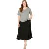 Woman Within Plus Size Two-Fer Tee Dress(Medium Heather Grey Black)