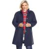Woman Within Plus Size Wool-Blend Classic A-Line Coat(Navy)