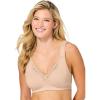 Women’s Plus Size Cotton Comfort Wireless Bra(Frappe)